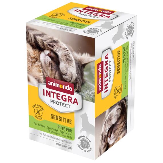 animonda INTEGRA PROTECT Katzenfutter nass Sensitive Pute (6 x 100g), vom Tierarzt empfohlen bei Futtermittelallergie, mit Veterinären entwickeltes Diätalleinfutter für erwachsene Katzen