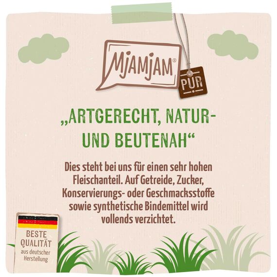 MjAMjAM - Quetschie - purer Fleischgenuss - leckeres Rind pur 12 x 125 g