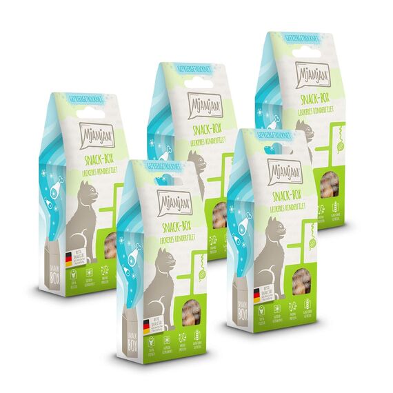 MjAMjAM Snackbox - leckeres Rinderfilet 5 x 35 g, 1er Pack (1 x 0.175 kilograms)