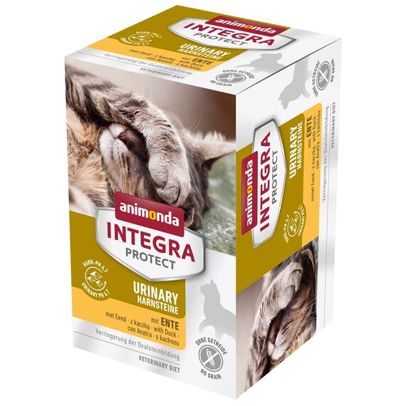 Animonda Integra Protect mit Ente protect urinary harnsteine. (6x100g=600g) Verringerung der Oxalsteinbildung.