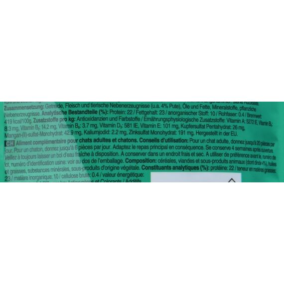 DREAMIES Katzensnacks - 6x60g - mit Pute - Traumhaft knusprige Katzen Leckerlies mit zarter Füllung (Packung mit 2)