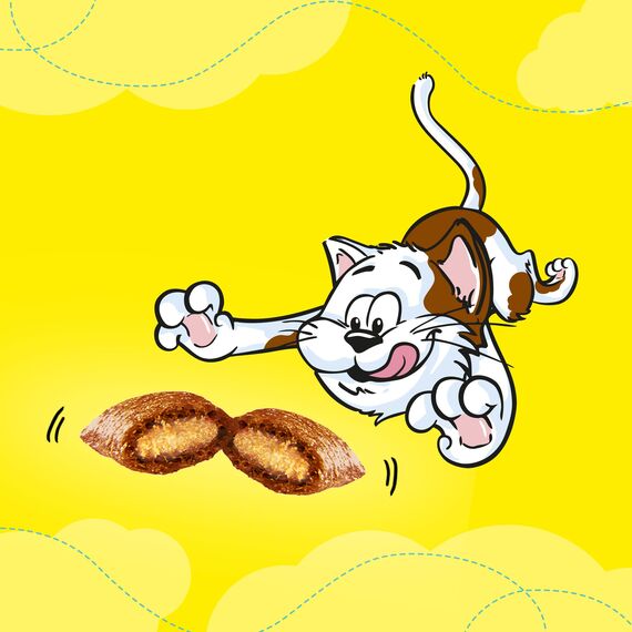 Dreamies Klassiker Katzensnacks mit Ente – Traumhaft knusprige Taschen mit zarter Füllung – 6 x 60g (Packung mit 2)