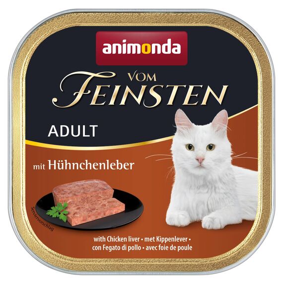 animonda Vom Feinsten Adult Katzenfutter, Nassfutter für ausgewachsene Katzen, Hühnchenvielfalt, 6 x 100 g