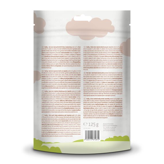 MjAMjAM - Premium Katzensnack - Snackbag – zartes Lamm, 1er Pack (1 x 125 g), naturbelassen ganz ohne synthetische Konservierungsstoffe