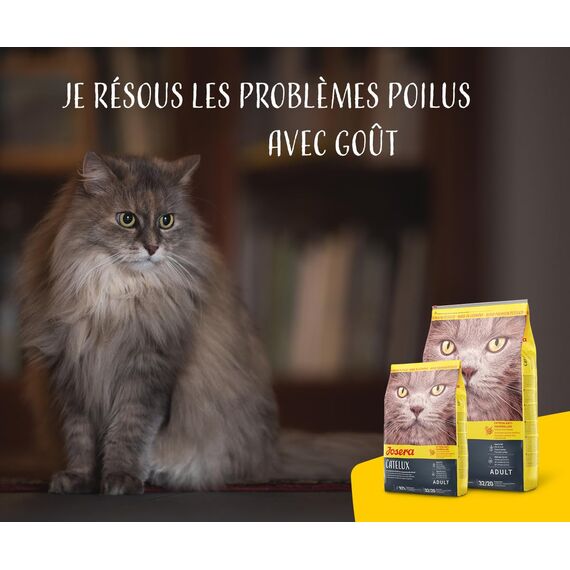 JOSERA Catelux (1 x 400 g) | Mit schmackhaftem Entenprotein & Kartoffel für anspruchsvolle Katzen | Super Premium Trockenfutter für ausgewachsene Katzen | 2er Pack