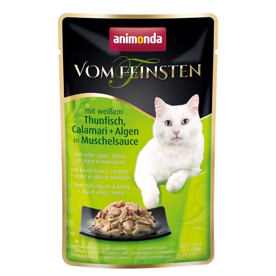 animonda vom Feinsten Katzenfutter nass mit Thunfisch + Calamari (18 x 50g), getreidefreies Katzenfutter nass ohne Zucker, mit frischen, fleischigen Zutaten