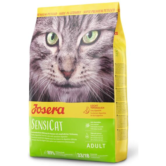 JOSERA SensiCat (1 x 400 g) | Adult | Premium Trockenfutter für ausgewachsene empfindliche Katzen | Geflügel & Reis | extra verträgliche Rezeptur | weizenfrei | Katzenfutter | 1er Pack