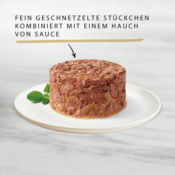 Gourmet Gold Raffiniertes Ragout Katzenfutter nass, mit Thunfisch, 12er Pack (12 x 85g)
