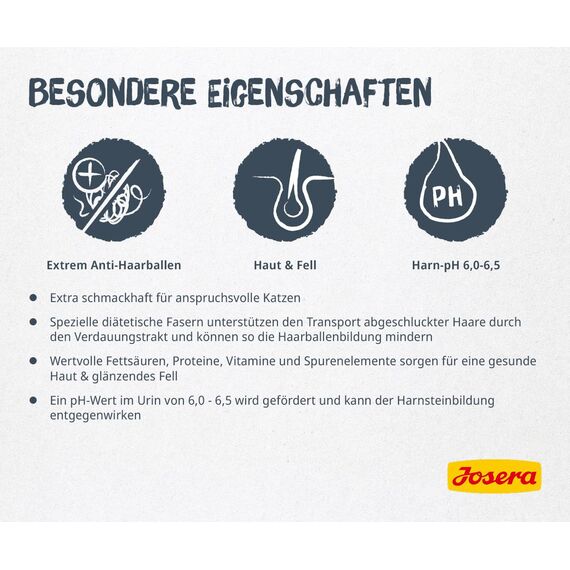 JOSERA Catelux (1 x 10 kg) | Adult | Premium Trockenfutter für ausgewachsene anspruchsvolle Katzen | Ente & Kartoffel | weizenfrei | mit diätische Fasern gegen Haarballen | Katzenfutter | 1er Pack