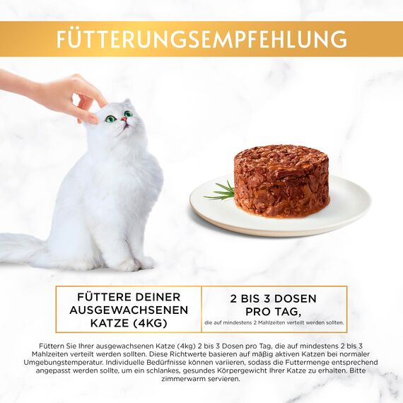 Gourmet Gold Raffiniertes Ragout Katzenfutter nass, Sorten-Mix, 12er Pack (12 x 8 Dosen à 85g)