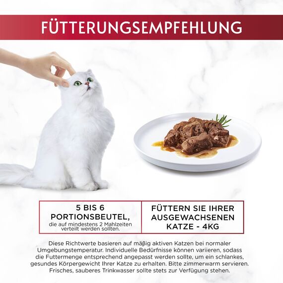 Gourmet Mon Petit Katzenfutter nass, Sorten-Mix, 8er Pack (8 x 6 Beutel à 50g)