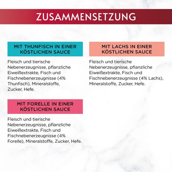 Gourmet Mon Petit Intense Katzenfutter nass, Fisch-Variationen, 8er Pack (8 x 6 Beutel à 50g)