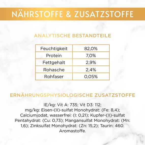 Gourmet Gold Zarte Häppchen in Sauce Katzenfutter nass, Sorten-Mix, 12er Pack (12 x 8 Dosen à 85g)