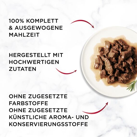 Gourmet Mon Petit Katzenfutter nass, Sorten-Mix, 8er Pack (8 x 6 Beutel à 50g)