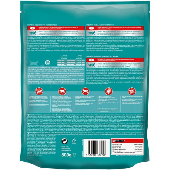 PURINA ONE BIFENSIS Sterilcat Katzentrockenfutter, für kastrierte Katzen, gesunder Stoffwechsel
