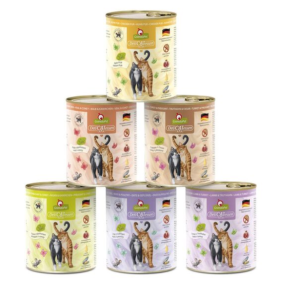GranataPet DeliCatessen Multipack 3 ohne Fisch, 1er Pack (1 x 4.8 Kg), Nassfutter für Katzen, Katzenfutter für Feinschmecker, Futter ohne Getreide & ohne Zuckerzusätze
