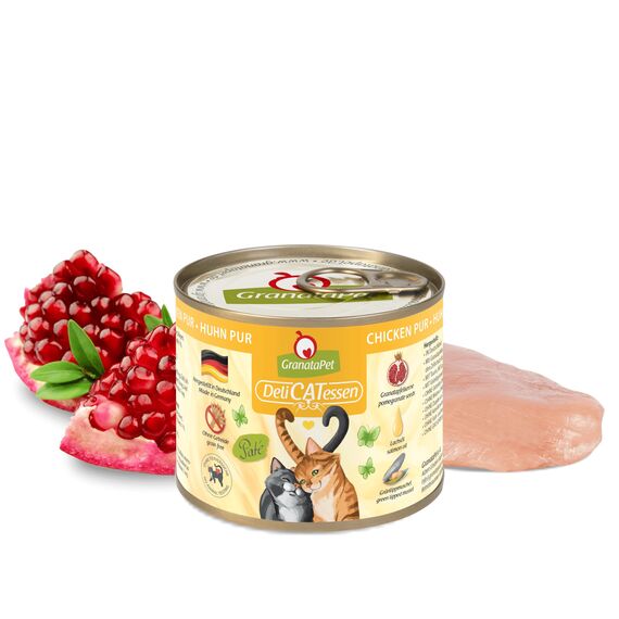 GranataPet Delicatessen Multipack 2 PUR, Nassfutter für Katzen im Probierpaket, Alleinfuttermittel ohne Getreide, Katzenfutter mit hohem Fleischanteil & hochwertigen Ölen, 6 x 200 g