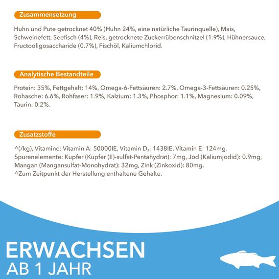 IAMS Katzenfutter trocken mit Fisch - Trockenfutter für Katzen im Alter von 1-6 Jahren, 3 kg