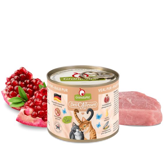 GranataPet Delicatessen Multipack 2 PUR, Nassfutter für Katzen im Probierpaket, Alleinfuttermittel ohne Getreide, Katzenfutter mit hohem Fleischanteil & hochwertigen Ölen, 6 x 200 g