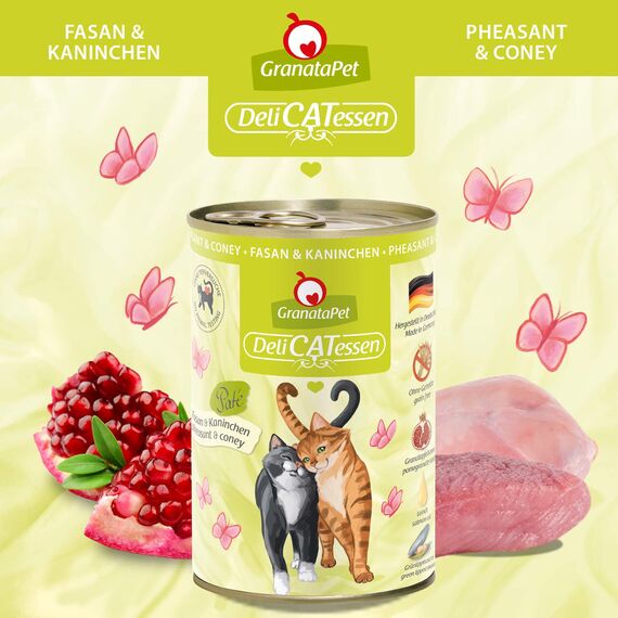 GranataPet DeliCatessen Multipack 3 ohne Fisch, Nassfutter für Katzen im Probierpaket, Alleinfuttermittel ohne Getreide, Katzenfutter mit hohem Fleischanteil & hochwertigen Ölen, 6 x 400 g
