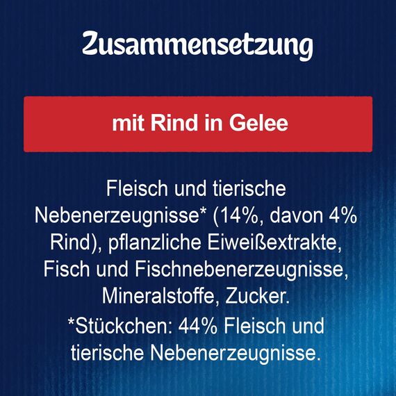 Felix So gut wie es aussieht Katzenfutter nass in Gelee, mit Rind, 26er Pack (26 x 85g)