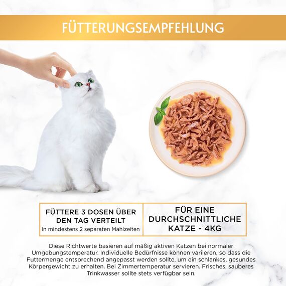Gourmet Gold Saftig feine Streifen Katzenfutter nass, Sorten Mix, 96er Pack (96 x 85g)