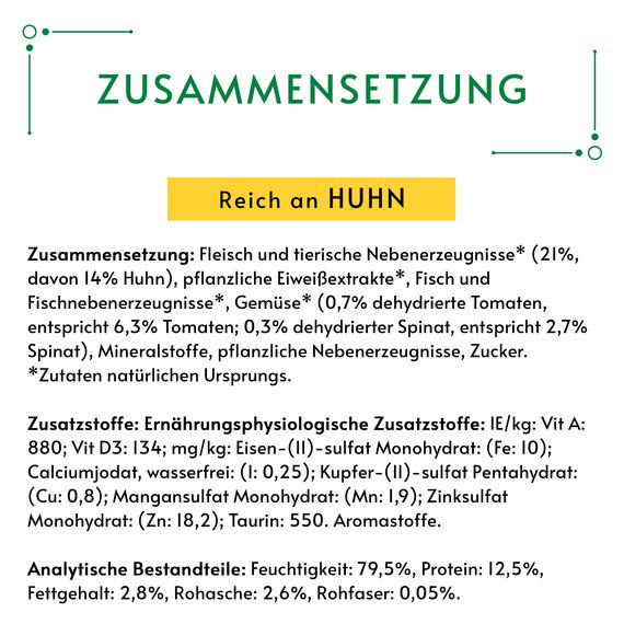 Gourmet Nature's Creation Katzennassfutter in Gelee naturbelassen, Huhn, 12er Pack (12 x 85g)