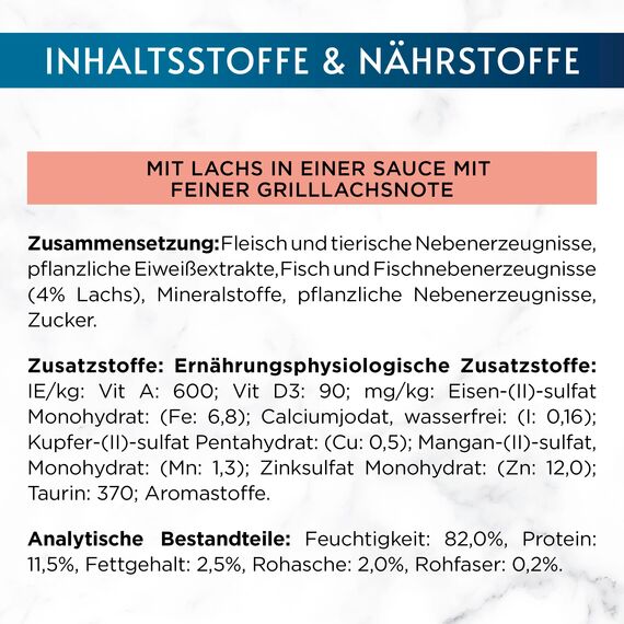 Gourmet Perle Genuss in Sauce Katzenfutter nass, mit Lachs, 26er Pack (26 x 85g)