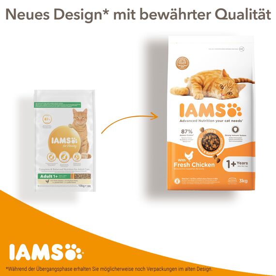 IAMS for Vitality Katzenfutter trocken mit Thunfisch - Trockenfutter für Katzen im Alter von 1-6 Jahren, 3 kg