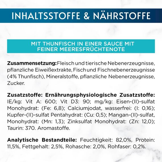Gourmet Perle Genuss in Sauce Katzenfutter nass, mit Thunfisch, 26er Pack (26 x 85g)