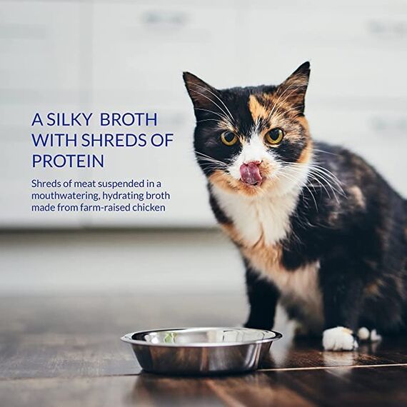 INABA Ciao Broth Katzenfutter Nass 88% Feuchtigkeit und Vitamin E, Premium Katzensuppe mit Huhn & Thunfisch 40 g (2er Pack), 100% natürliches Fleisch, Getreidefrei, Zuckerfrei