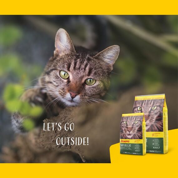 JOSERA NatureCat (1 x 10 kg) | Adult | Premium Trockenfutter für ausgewachsene Katzen | Lachs & Geflügel | erlesene Kräuter & gesunde Früchte | getreidefrei | Katzenfutter | 1er Pack