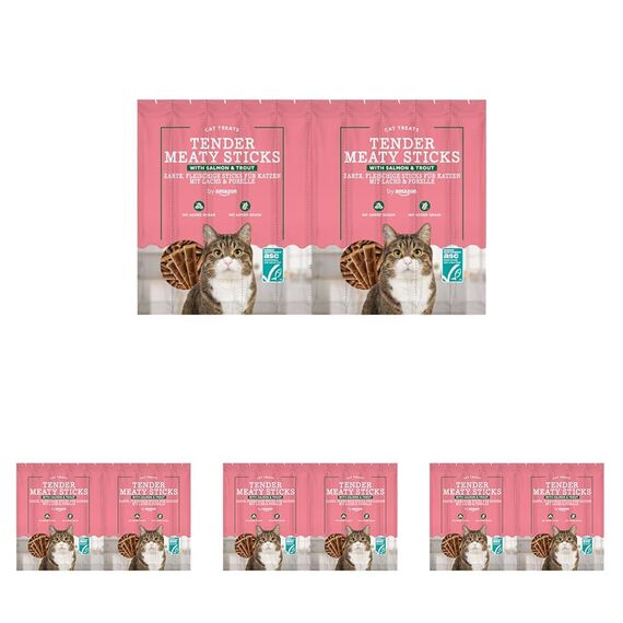 by Amazon Katzensticks Lachs & Forelle 50g (Packung mit 4)