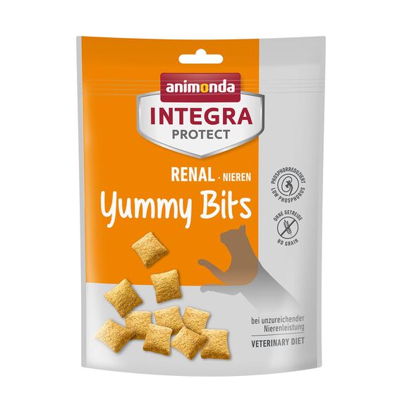 animonda INTEGRA PROTECT RENAL Yummy Bits (6 x120g), getreidefreier Katzensnack, Katzenleckerlies ohne Zucker bei Niereninsuffizienz vom Tierarzt empfohlen
