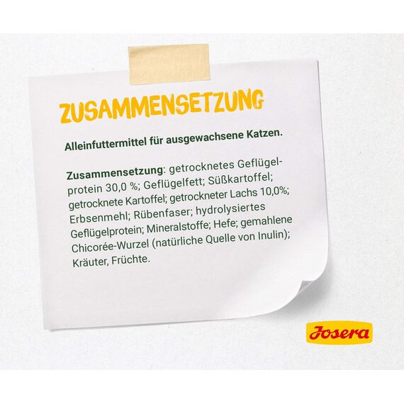JOSERA NatureCat (1 x 400 g) | Adult | Premium Trockenfutter für ausgewachsene Katzen | Lachs & Geflügel | erlesene Kräuter & gesunde Früchte | getreidefrei | Katzenfutter | 1er Pack