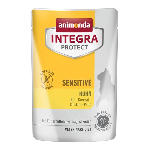 animonda INTEGRA PROTECT Katzenfutter nass Sensitive Huhn (24 x 85g), vom Tierarzt empfohlen bei Futtermittelallergie, mit Veterinären entwickeltes Diätalleinfutter für erwachsene Katzen