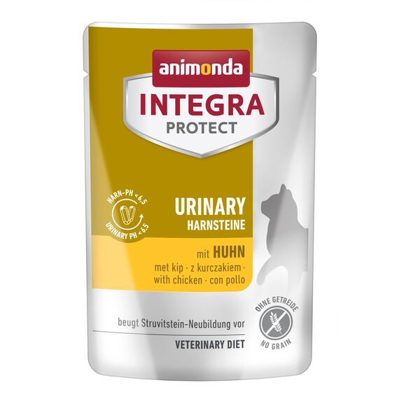 animonda INTEGRA PROTECT Katzenfutter nass Urinary Struvitstein mit Huhn (24 x85g), vom Tierarzt empfohlen bei Harnsteinen, mit Veterinären entwickeltes Diätalleinfutter für erwachsene Katzen