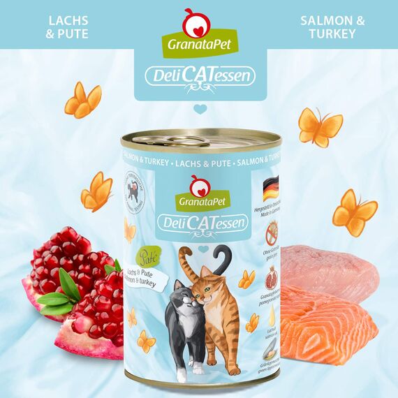 GranataPet DeliCatessen Multipack 1, Nassfutter für Katzen im Probierpaket, Alleinfuttermittel ohne Getreide, Katzenfutter mit hohem Fleischanteil & hochwertigen Ölen, 6 x 400 g