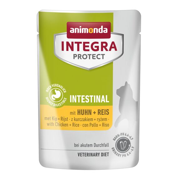 animonda INTEGRA PROTECT Katzenfutter nass Intestinal mit Huhn + Reis (24 x 85g), vom Tierarzt empfohlen bei Durchfall & Erbrechen, mit Veterinären entwickeltes Diätalleinfutter für erwachsene Katzen