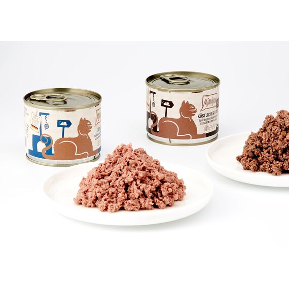 MjAMjAM - Premium Nassfutter für Katzen - Mixpaket V - Purer Fleischgenuss, 6er Pack (6 x 200 g), getreidefrei mit extra viel Fleisch