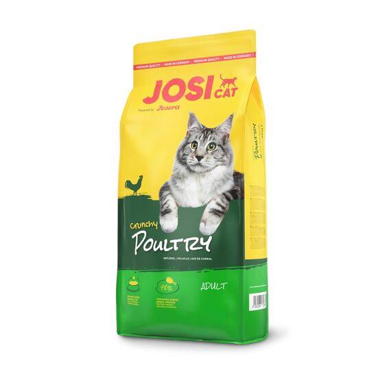 JosiCat Crunchy Poultry (1 x 10 kg), Premium Trockenfutter für ausgewachsene Katzen, Katzenfutter, powered by JOSERA, 1er Pack