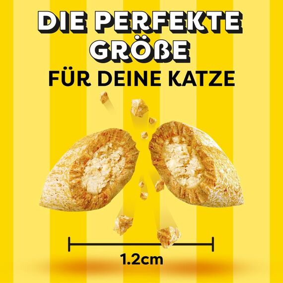 Dreamies Katzensnacks mit Käsegeschmack, 6er Pack, 6x60g – Außen knusprige & innen cremige Katzenleckerlis