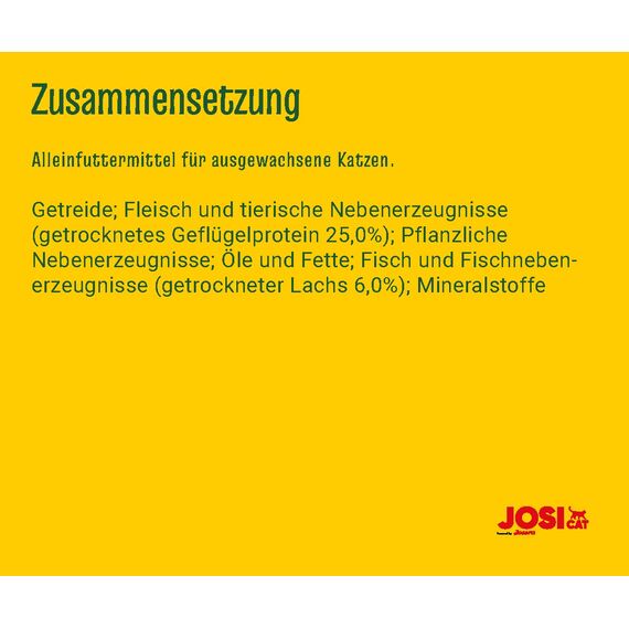 JosiCat Crunchy Poultry (1 x 10 kg), Premium Trockenfutter für ausgewachsene Katzen, Katzenfutter, powered by JOSERA, 1er Pack