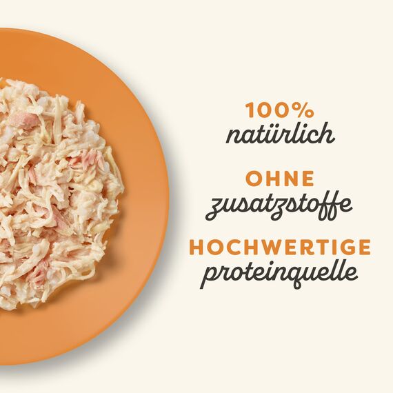 Applaws 100 % natürliches Nassfutter für ausgewachsene Katzen, Hähnchenbrust mit Thunfischfilet in Brühe, 24 × 70 g Dosen