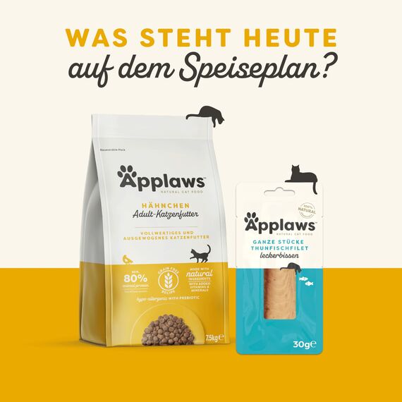 Applaws 100% natürliches Premium-Nassfutter für Katzen, Hühnerbrust mit Käse in Brühe - 70 g (24er Pack)