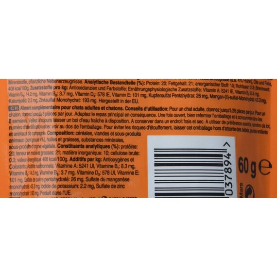 Dreamies Klassiker Katzensnacks mit Huhn – Traumhaft knusprige Taschen mit zarter Füllung – 6 x 60g (12er Pack)