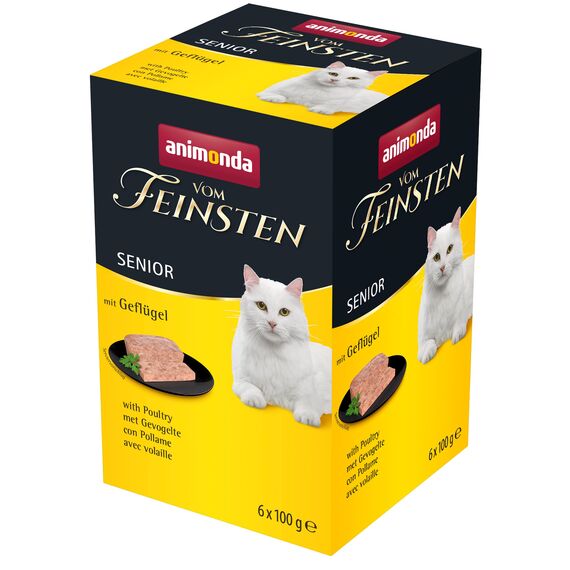 animonda vom Feinsten Senior Nassfutter, für ältere Katzen ab 7 Jahren, mit Geflügel, 6 x 100 g