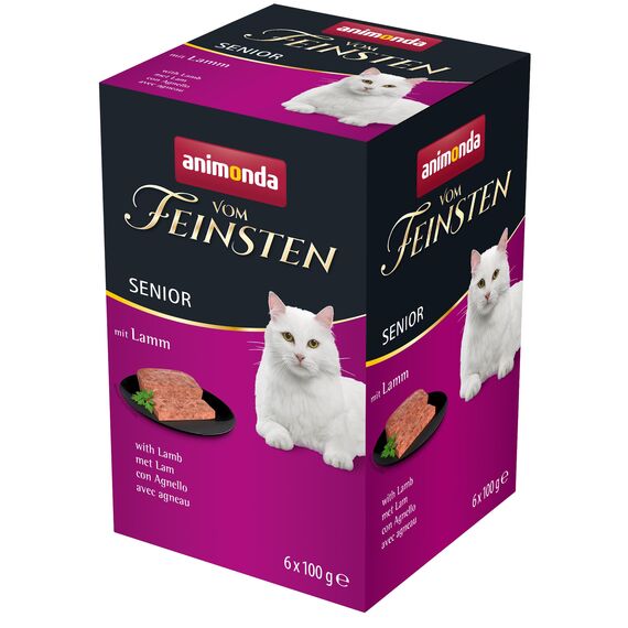 animonda vom Feinsten Senior Nassfutter, für ältere Katzen ab 7 Jahren, mit Lamm, 6 x 100 g