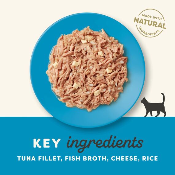 Applaws Premium Natural Katzenfutter Nass, Thunfisch mit Käse in Brühe 70g Dose (24x70g)