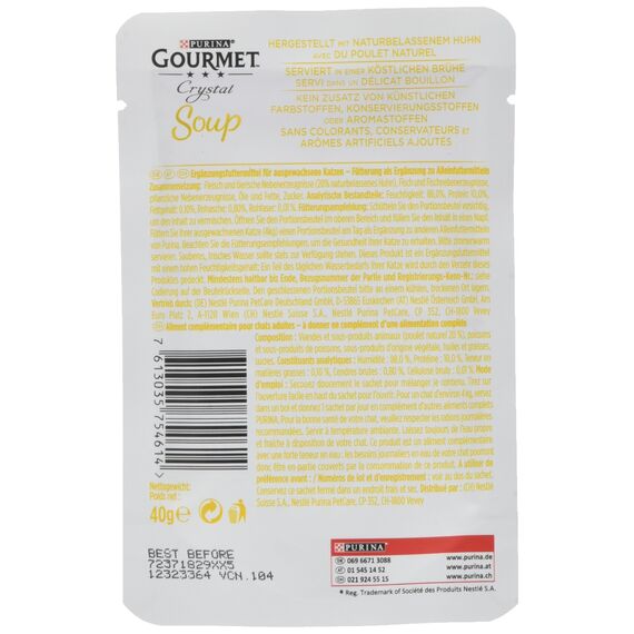 Gourmet Crystal Soup für Katzen mit naturbelassenem Huhn, 32er Pack (32 x 40g)